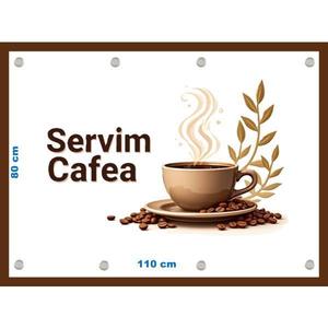 Banner personalizat Servim cafea 80x110 cm imagine