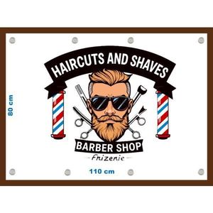 Banner Frizerie - Barber Shop dimensiune 80X110 cm imagine