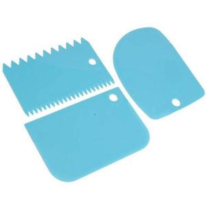 Set 3 spatule pentru tort, plastic, albastru imagine