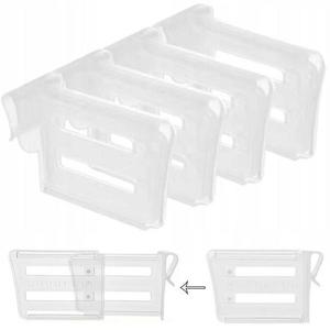 Set 4 compartimente pentru frigider, reglabile, plastic, transparent, 8-12 cm imagine