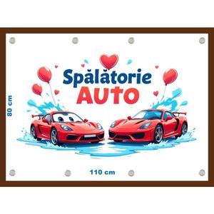 Banner Spalatorie Auto cu capse si clipsuri dimensiune 80x110 cm imagine