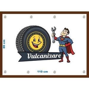 Banner Vulcanizare flexibil, cu capse, dimensiune 80x110 imagine