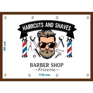 Banner Frizerie Barber Shop dimensiune 80x110 cm imagine