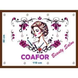 Banner Coafor Beauty Salon dimensiune 80x110 cm imagine