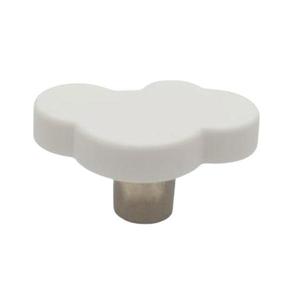 Buton plastic soft pentru mobilier copii, Norisor alb, 46x32x24 mm imagine