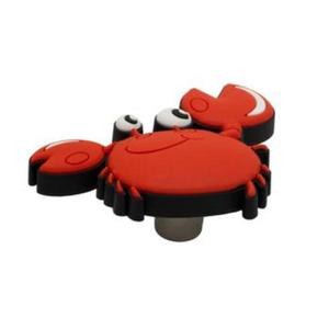 Buton plastic soft pentru mobilier copii, Crab rosu, 75x63x24 mm imagine