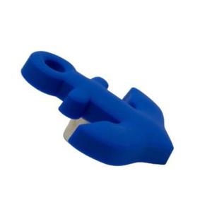 Buton plastic soft pentru mobilier copii, Ancora albastra, 54x62x24 mm imagine