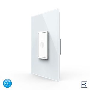 Intrerupator Simplu Cap Scara / Cruce cu Touch Livolo cu Rama Din Sticla 1M, Zigbee EC – Serie Noua imagine