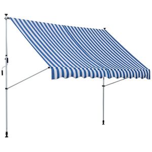 Outsunny Copertina Retractabilă cu Brațe și Manivelă, Rezistentă la Intemperii, Metal și Poliester, 300x150 cm | Aosom Romania imagine