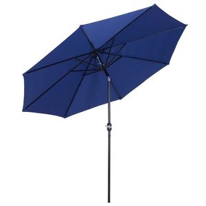 Outsunny Umbrelă pentru Grădină Φ300cm, Stâlp Demontabil, Metal și Poliester, Albastru | Aosom Romania imagine