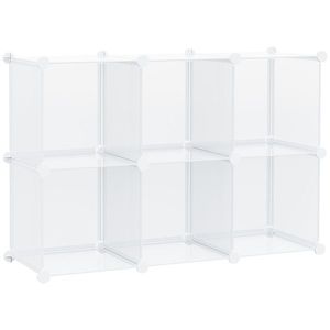 HOMCOM Dulap Modular pentru Pantofi, Transparent, 94, 5x32x162cm, Soluție Ideală pentru Organizare | Aosom Romania imagine