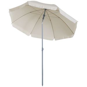 Outsunny Umbrelă de Grădină cu Acoperiș Reglabil, Φ220cm, Crem Alb | Aosom Romania imagine