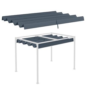 Outsunny Copertină Retractabilă UV30+ pentru Pergolă 3x2.15m Protecție Solară Gri Închis | Aosom Romania imagine