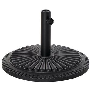 Outsunny Bază pentru Umbrelă de Soare, din Plastic Rezistent, 15kg, Compatibilă cu Stâlpi de Ф35-38-48mm, Negru, Ф49x32cm | Aosom Romania imagine