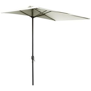 Outsunny Umbrelă de Perete Semicirculară Maro, cu Manivelă, Design Spațiu-Eficient pentru Terasă și Balcon, Φ270x245cm | Aosom Romania imagine