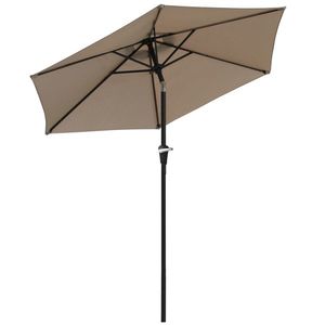 Outsunny Umbrelă de Grădină Înclinabilă, pentru Terasă cu Deschidere cu Manivelă, Kaki, 2.3x2 m | Aosom Romania imagine