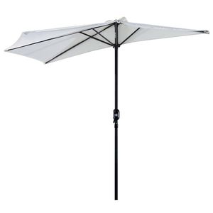 Outsunny Umbrelă Semicirculară Impermeabilă Protecție UV Alba 269x138x236cm | Aosom Romania imagine