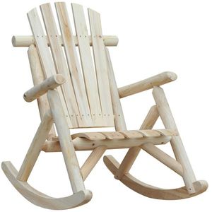 Outsunny Scaun Balansoar de Gradina stil Adirondack din Lemn 66x96x98cm | Aosom Ro imagine