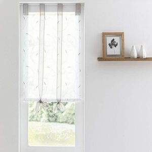 Roller blind cu broderie de frunze imagine