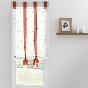 Roller blind cu broderie de frunze imagine