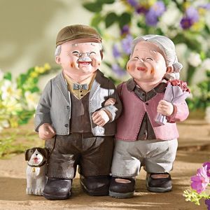 Figurine decorative cu bunica și bunicul imagine