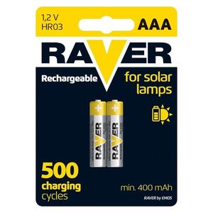 Baterii reîncărcabile pentru lămpi solare RAVER AAA 400 mAh, 2 buc. imagine