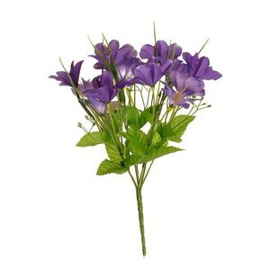 Buchet colorat cu iarbă ornamentală, h. 30 cm, violet imagine