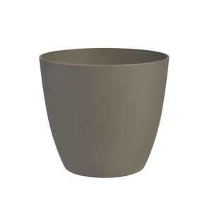 Ghiveci de flori Gardenico Ella matt taupe, diametru 18 cm imagine