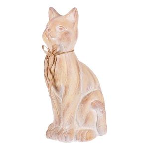 Statuie decorativă de grădină Pisică, ceramică MgO, 25 x 22 x 46 cm imagine