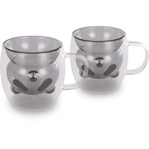 Lamart LT9126 Set 2 pahare Bear Vaso, 230 ml, negru imagine