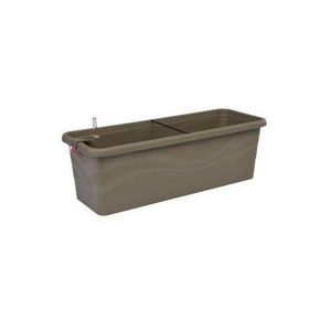 Ghiveci cu auto-irigare Gardenico Smart System Gardenie taupe, 40 x 19 x 22, 5 cm imagine