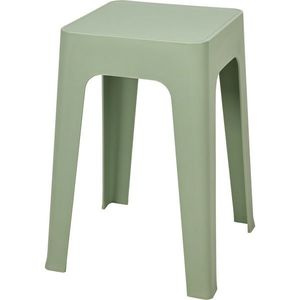 Taburet din plastic Mallys verde, 33 x 47 x 33 cm, stivuibil imagine