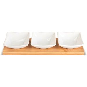 Lamart LT9217 Set de 4 boluri de servire Bamboo, 26 x 8 cm imagine