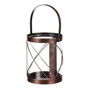 Metal Candelero suport pentru lumânări din cupru, 19 x 17 x 33 cm imagine