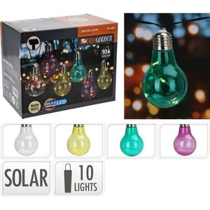 ProGarden Lanț solar becuri colorate, 2 m , 10 x 5LED imagine