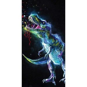 Prosop Jerry Fabrics Dinosaur Black, 70 x 140 cm imagine