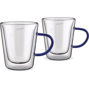 Lamart LT9119 Set din 2 piese de pahare Tea Vaso, 300 ml, albastru, albastru imagine