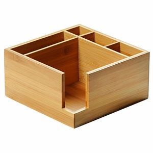 Kesper 70851 Organizator bucătărie bambus, 5compartimente, 18 x 9 x 18 cm imagine