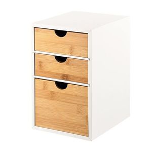 Kesper 58957 Organizator cu 3 compartimentebambus, 27 x 21 x 17 cm imagine