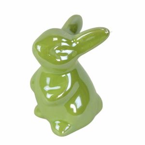 Iepuraș de Paște din ceramică Verde verde, 8 cm imagine