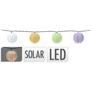 ProGarden Lanț solar cu lanterne LED colorate, 3m, alb cald imagine