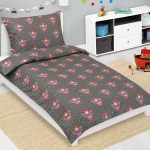 Bellatex Lenjerie de pat din bumbac pentru copiiJunior Fairy gri, 140 x 200 cm, 70 x 90 cm imagine