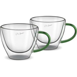 Lamart LT9115 Set 2 pahare cappuccino Vaso, 190ml, verde, verde imagine