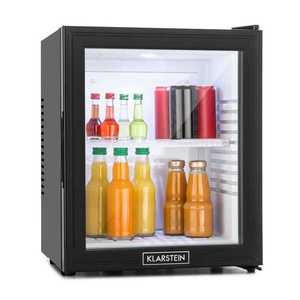 Klarstein MKS-13 minibar, 30 de litri, clasa F, negru, din sticlă imagine