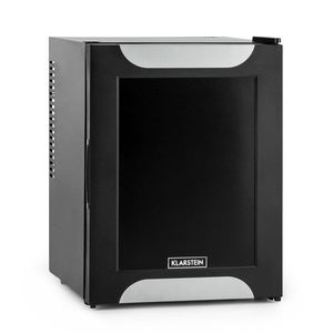 Klarstein Happy Hour, negru cu ușă decorativă, minibar, frigider, 33 l, silențios, G imagine