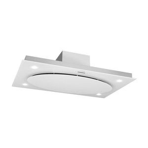 Klarstein secret service, hotă de tavan, hotă pentru aburi, 220 W, touch, sticlă, led, culoare albă imagine