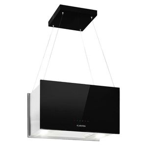 Klarstein Kronleuchter L, hotă tip insulă, 60 cm, evacuare 590 m³/h, LED, touch, negru imagine