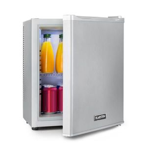 Klarstein Happy Hour 23, minibar, 23 l, 5 - 15 °C, clasa energetică G, silențios, 23 dB, lumină LED, argintiu imagine