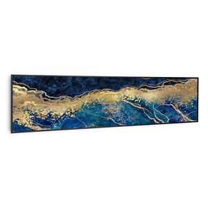 Klarstein Wonderwall Air Art Smart, încălzitor cu infraroșu, marmură albastră, 120 x 30 cm, 350 W imagine