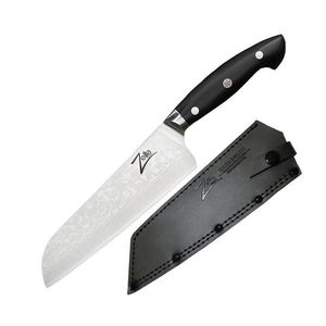 Zelite Infinity by Klarstein Seria Executive-Plus, cuțit santoku de 7 ", oțel damasc 61 HRC imagine